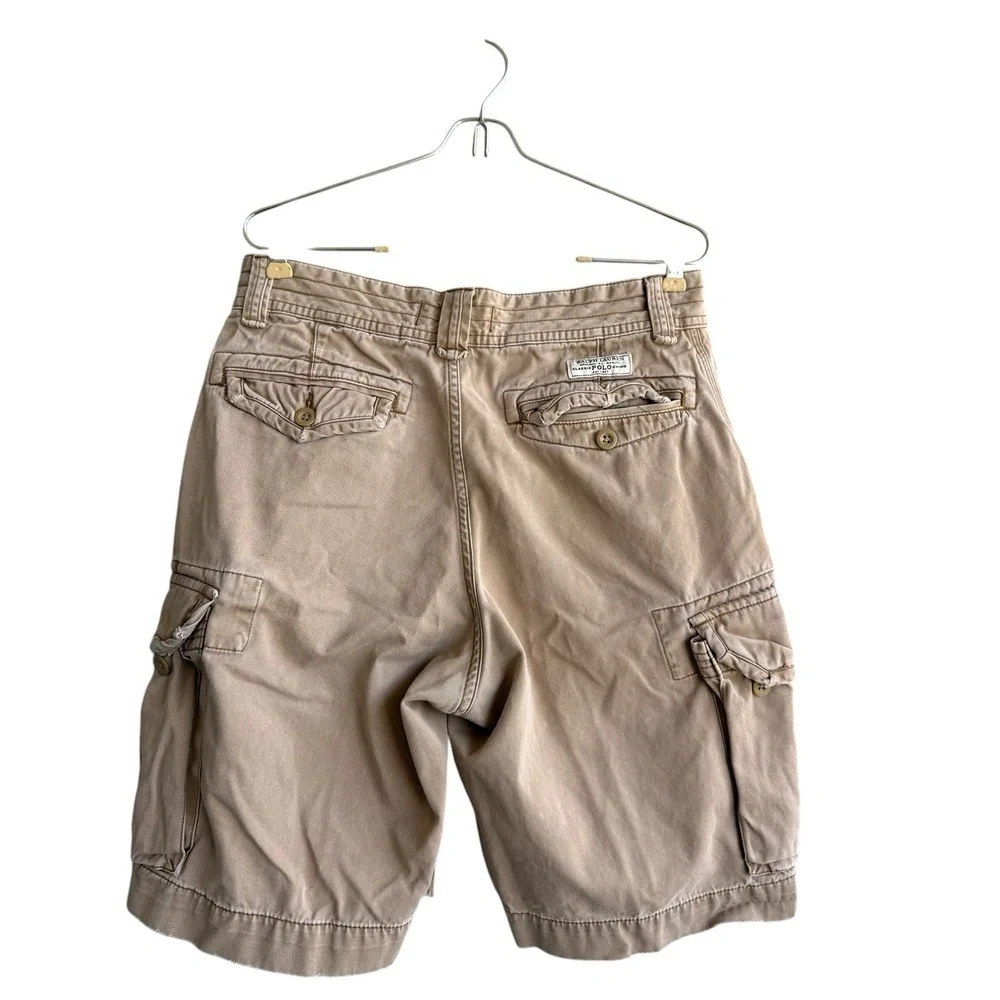 Polo Ralph Lauren Brown Cargo Shorts Men's Size 30 Casual Summer Wear Rockabilly